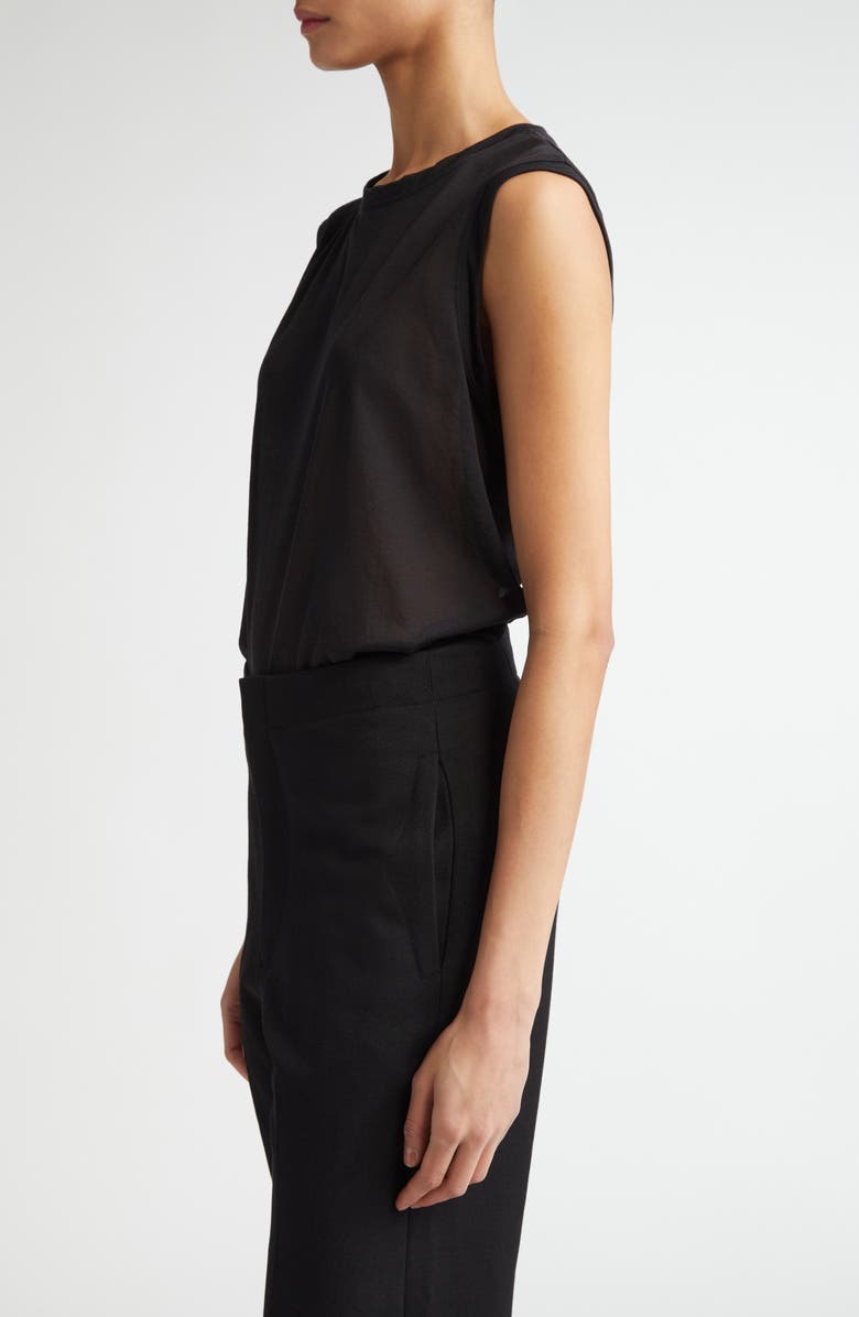 Victoria Beckham Cotton Blend Crepe Muscle Tank, Alternate, color, 