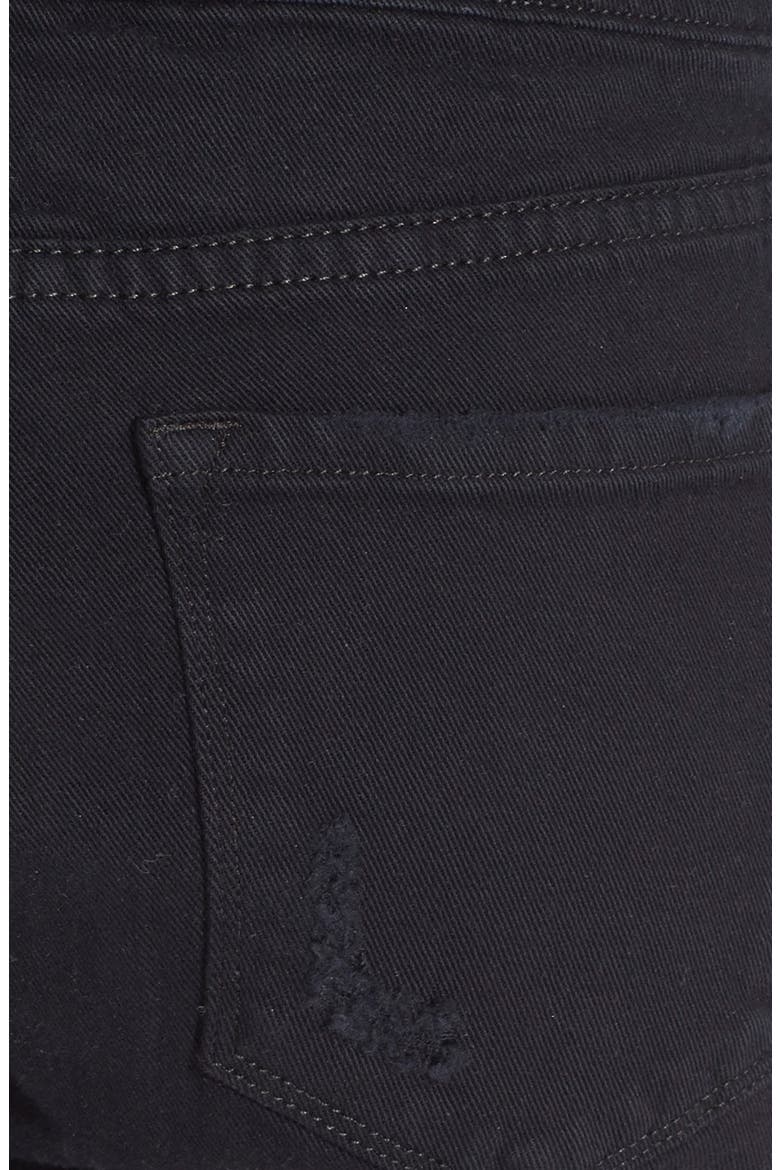 Denim 'Le Garcon' Destroyed Slim Boyfriend Jeans, Alternate, color, RIPPED NOIR