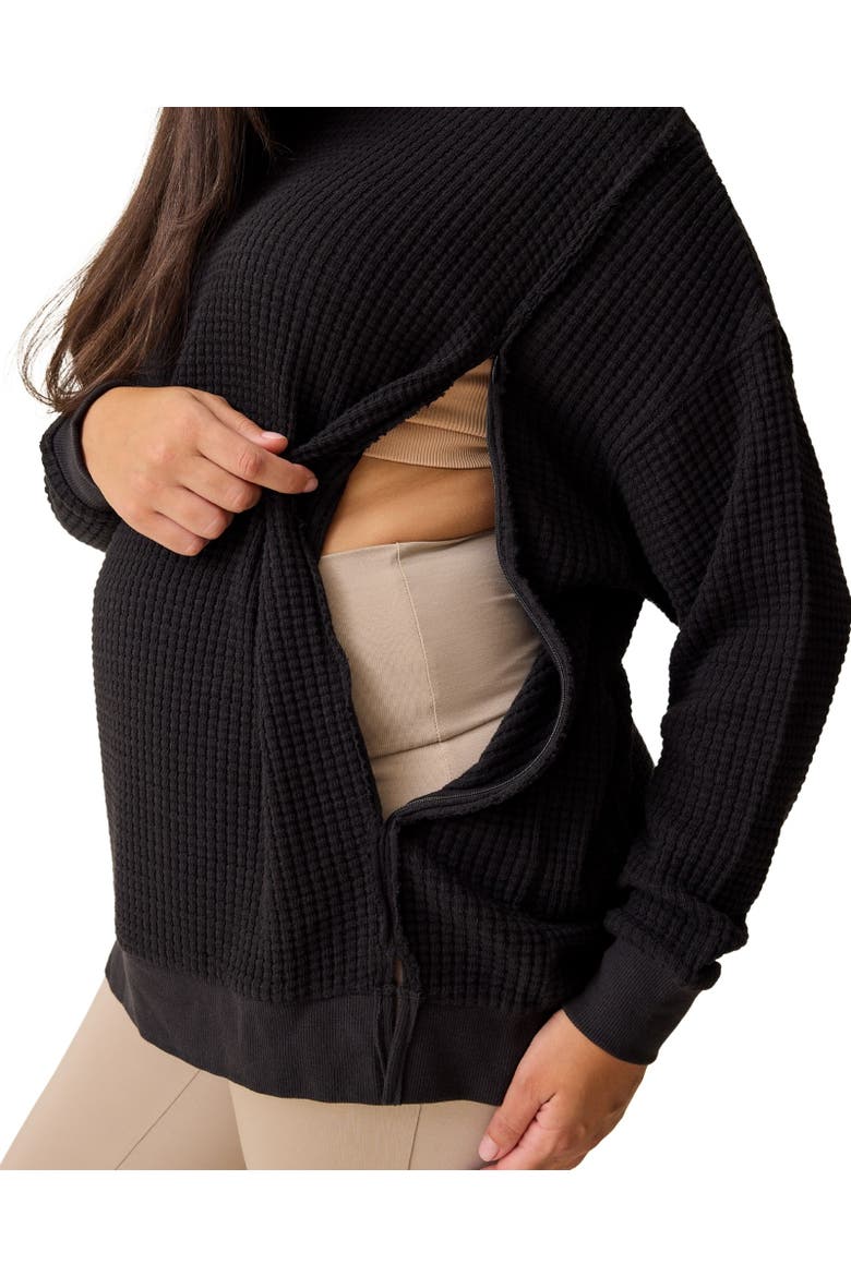 Joelle Thermal Nursing Top, Alternate, color, Black