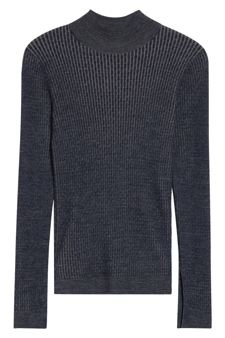 Vanis Fine Gauge Cable Stitch Sweater, Alternate, color, NAVY/ TAUPE