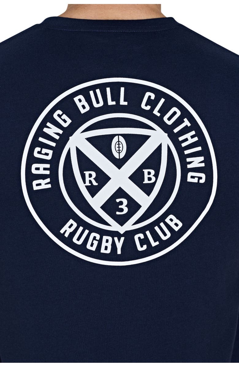 Raging Bull Rugby Club Back Print T-Shirt, Alternate, color, Navy