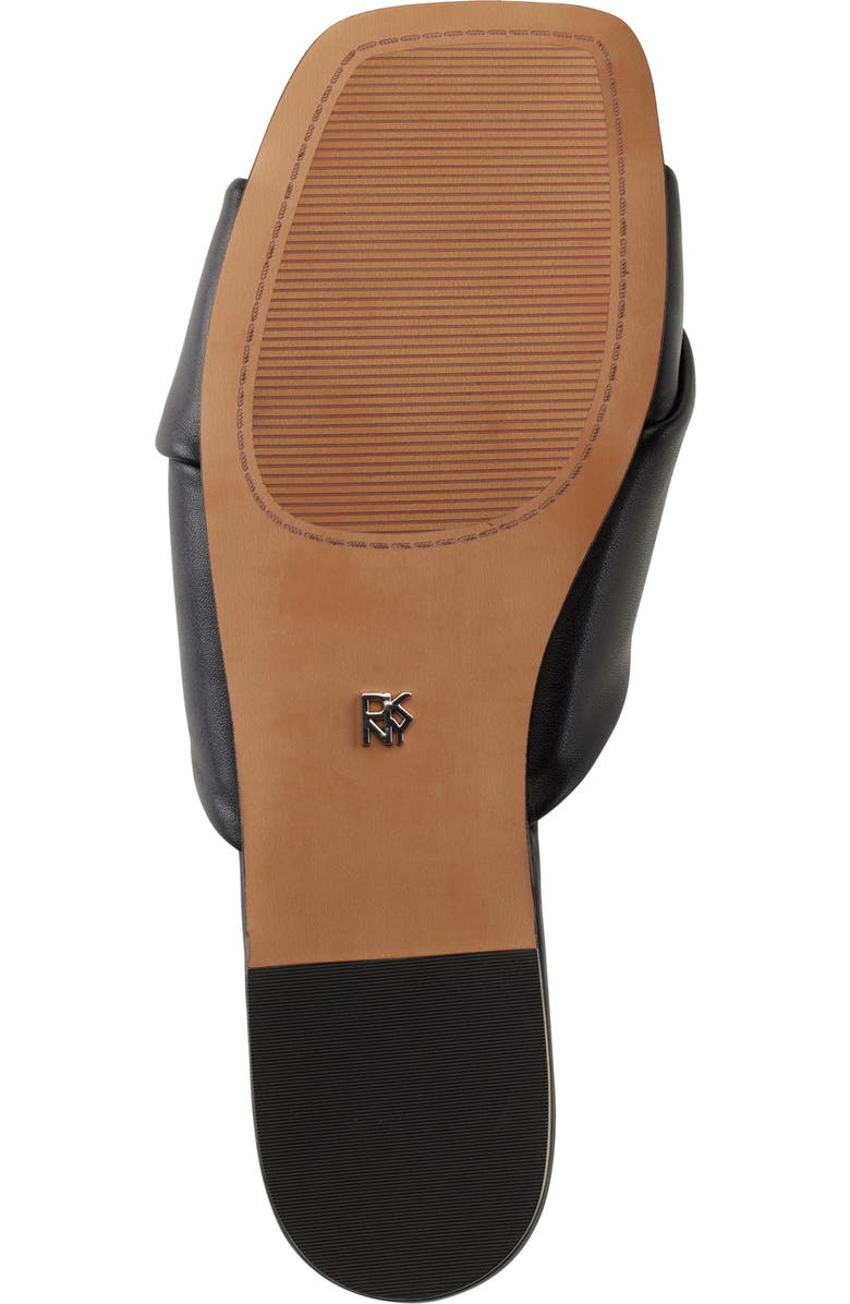 DKNY Doretta Twisted Slide Sandal, Alternate, color, Black/ Nickel