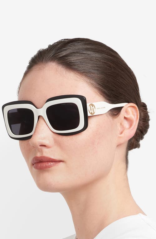 Marc Jacobs 54mm Rectangular Sunglasses In Black
