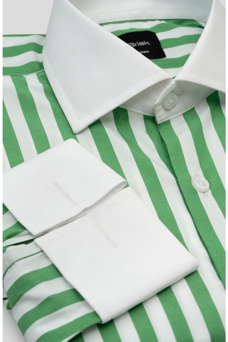 Bold Striped Pima Cotton Shirt, Alternate, color, Green Bold Striped