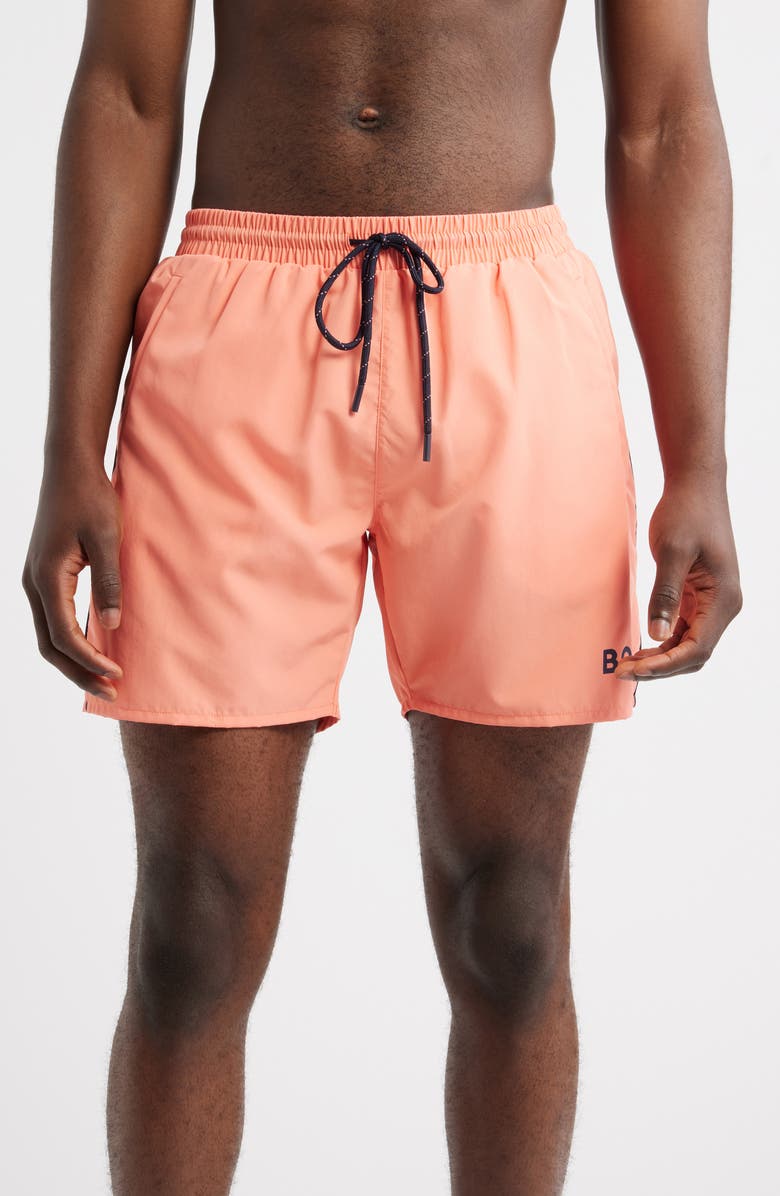 BOSS Starfish Volley Swim Trunks, Main, color, Bright Pink