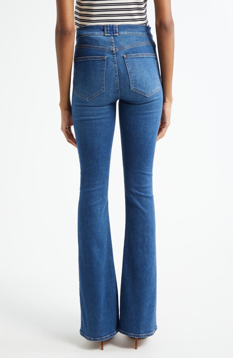Veronica Beard Beverly High Waist Skinny Flare Jeans, Alternate, color, Bright Blue