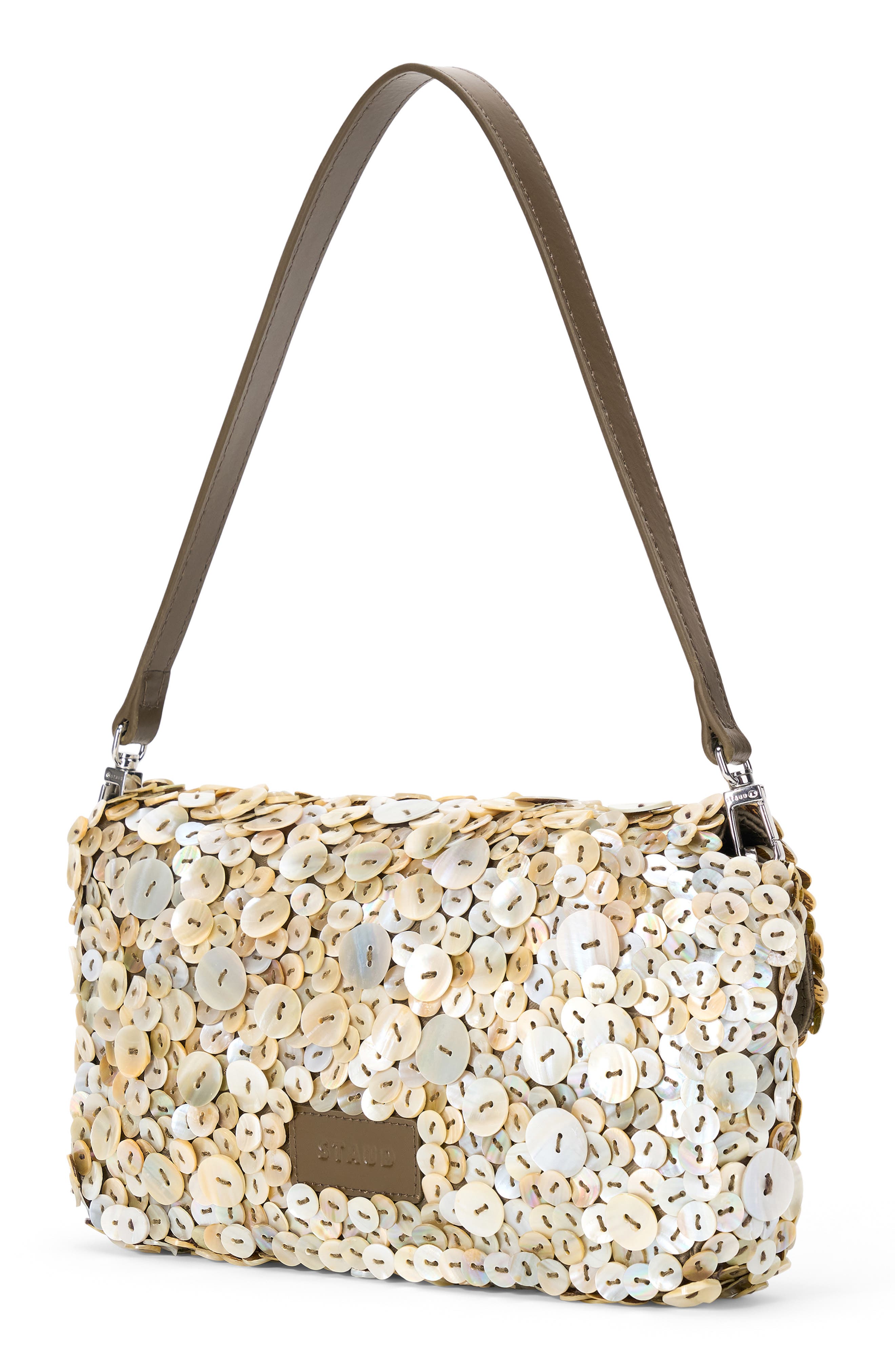 STAUD Timmy Sequin Convertible Shoulder Bag, Alternate, color, Mother Of Pearl