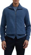 Bugatchi Wool Blend Full Zip Sweater Jacket