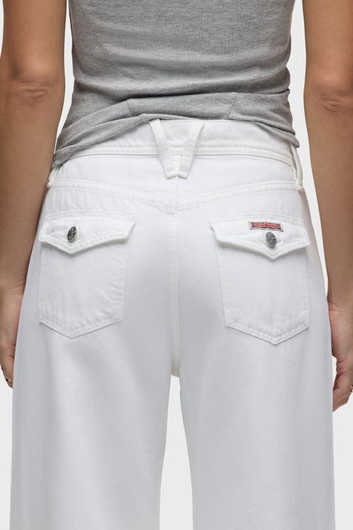 Hudson Jeans Jodie Wide Leg W/ Flap In White