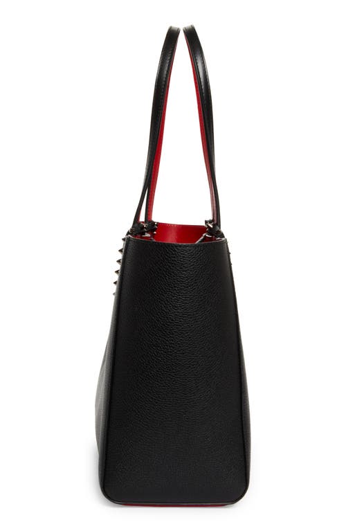 Shop Christian Louboutin Small Cabata Soft Leather Tote In B078 Black/gun Metal