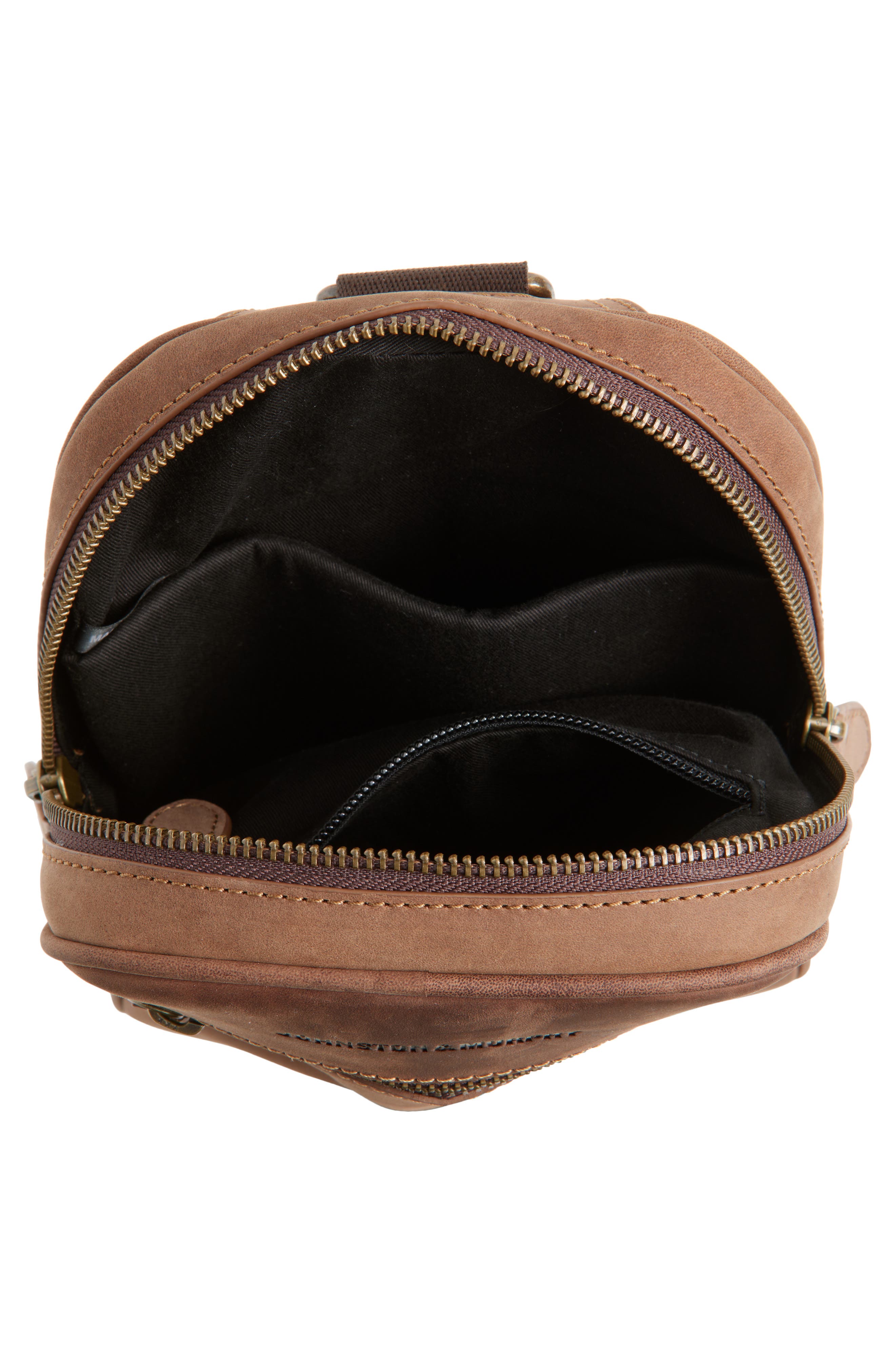 Johnston & Murphy Oil Tanned Leather Sling Bag, Alternate, color, Oil Tan