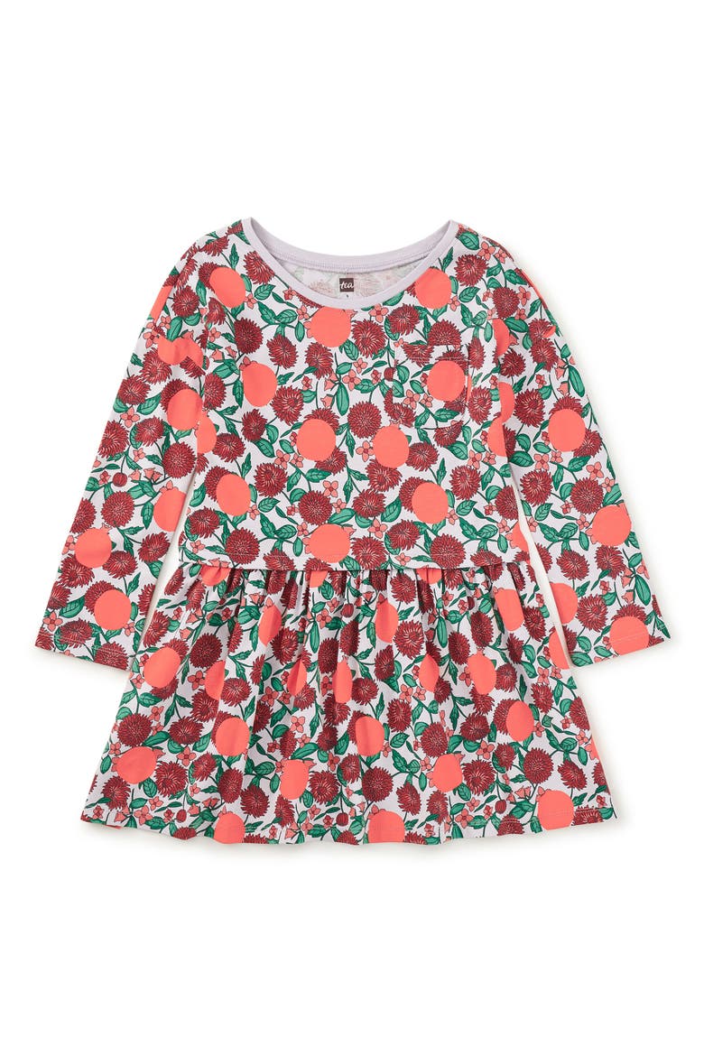 Printed Pocket Play Dress, Main, color, Persimmon Dot Floral