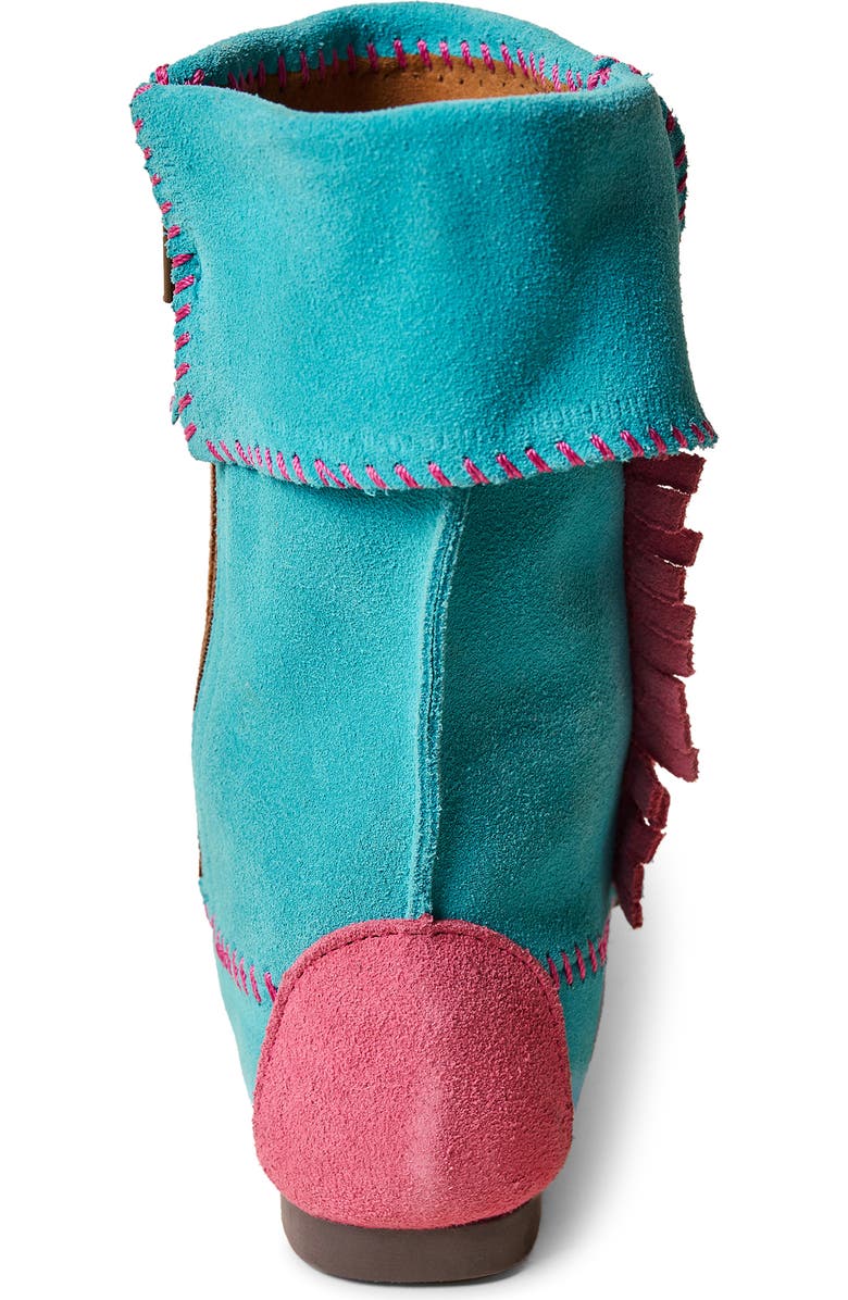 Minnetonka x Stranger Things Holly Wheeler Boot, Alternate, color, Pink Turq Brown Multi