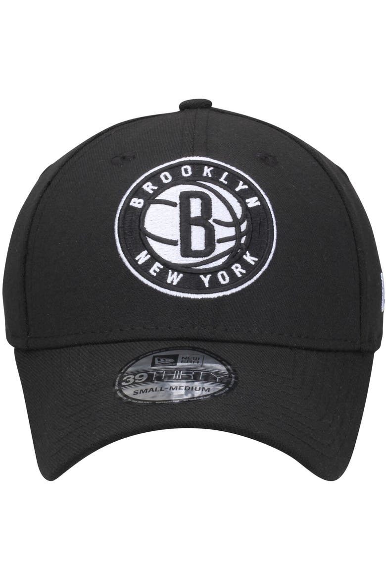 Men's New Era Black Brooklyn Nets Team Classic 39THIRTY Flex Hat, Alternate, color, Black