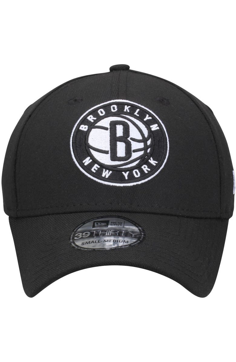 New Era Men's New Era Black Brooklyn Nets Team Classic 39THIRTY Flex Hat, Alternate, color, Black