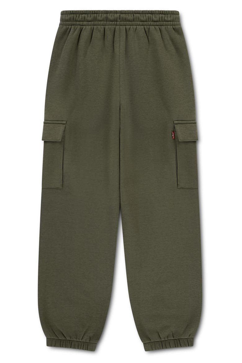Kids' Two Horse Baggy Cargo Fleece Joggers, Alternate, color, OLIVE NIGHT