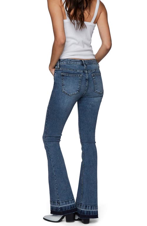 Hint Of Blu Mid Rise Released Hem Flare Jeans