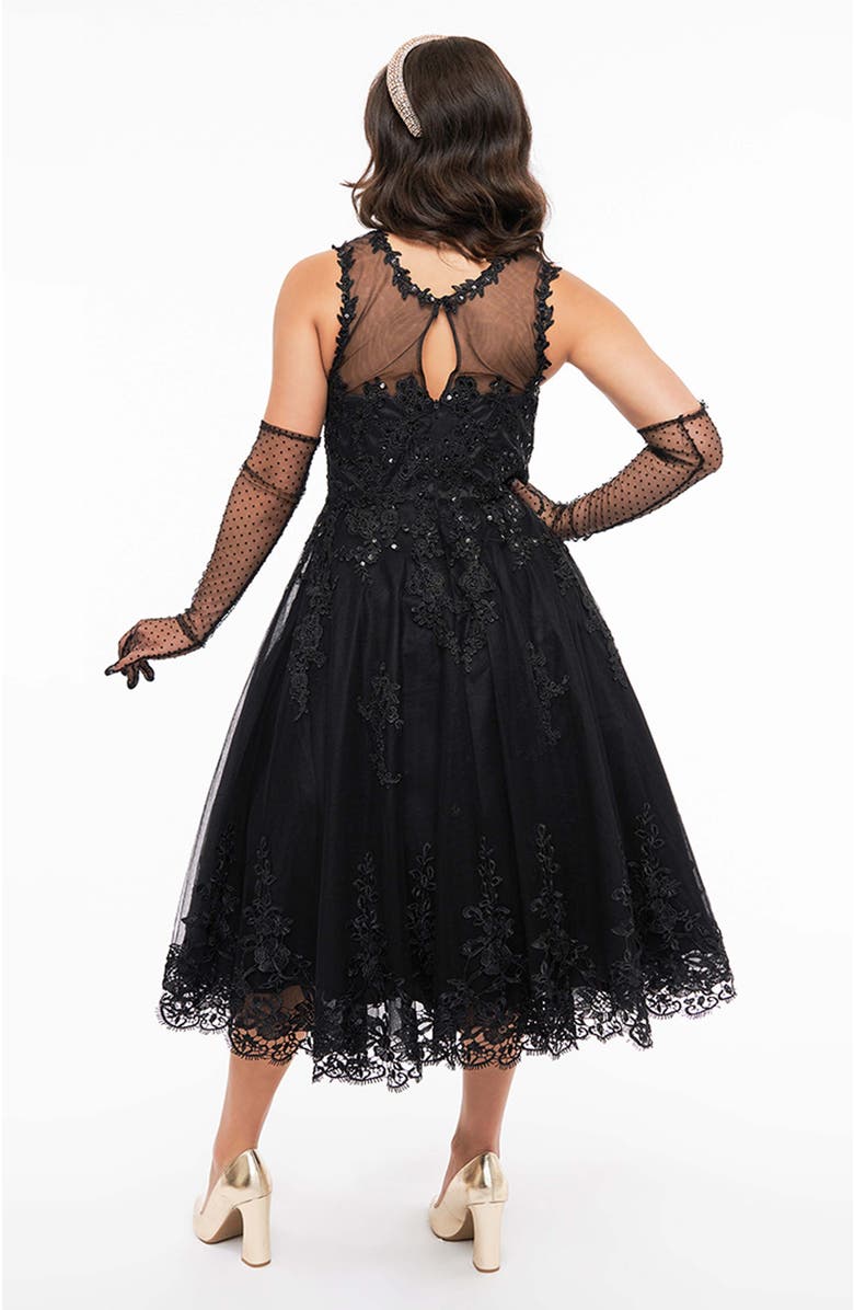 Unique Vintage Lace & Tulle Riviera Dress, Alternate, color,