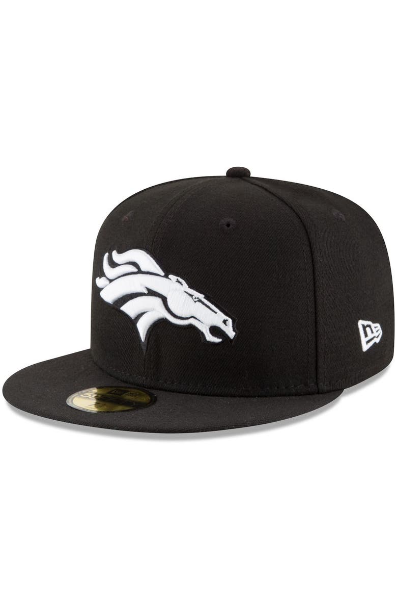 New Era Men's New Era Black Denver Broncos B-Dub 59FIFTY Fitted Hat, Main, color,