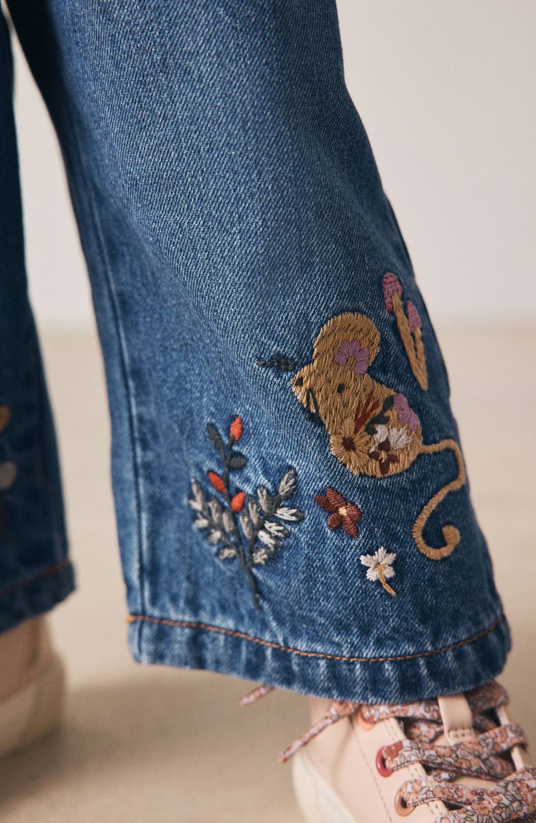 NEXT Kids
 Floral Character Embroirdered Jeans  Kids
 Floral Character Embroidered Jeans, Alternate, color, Blue
