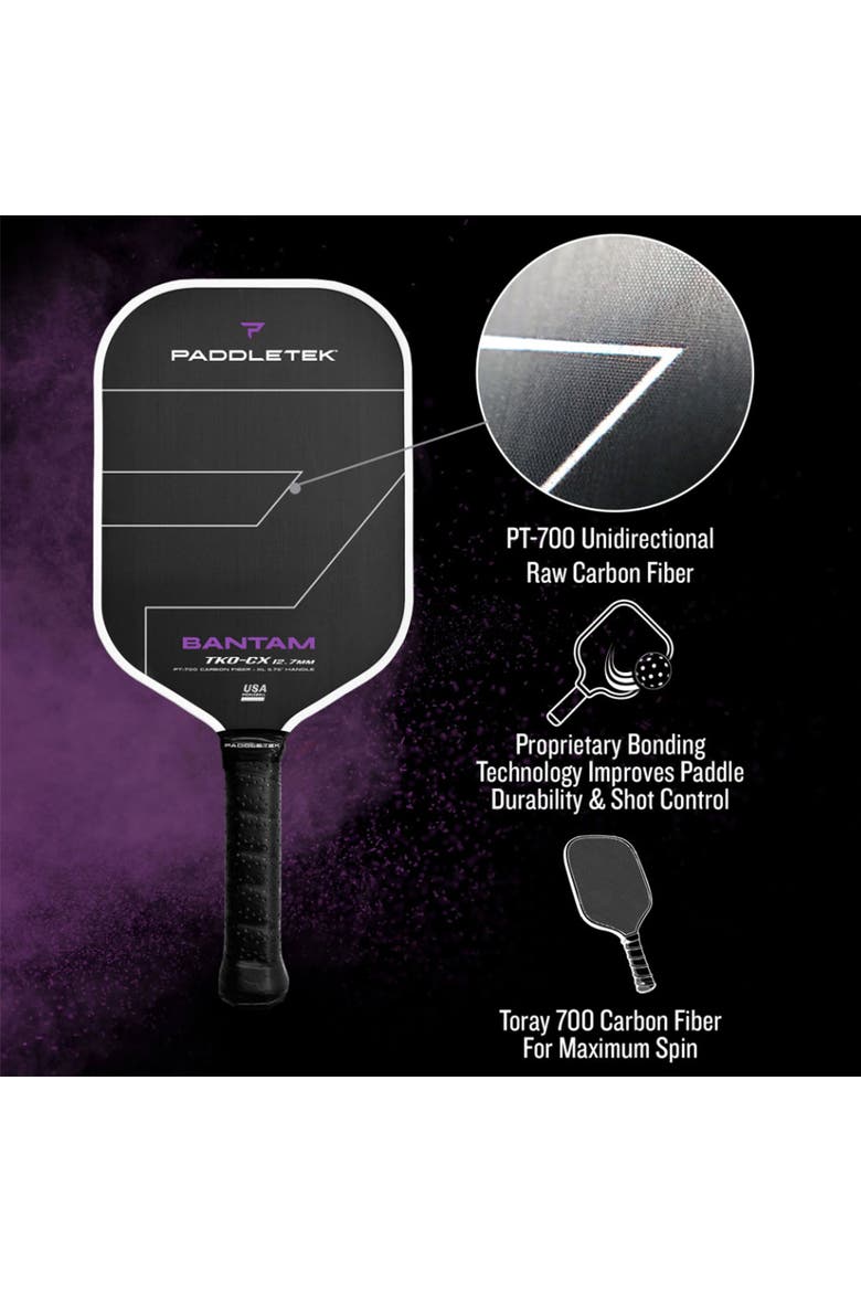 Bantam TKO-CX 12.7 Pickleball Paddle, Alternate, color, Purple Aurora