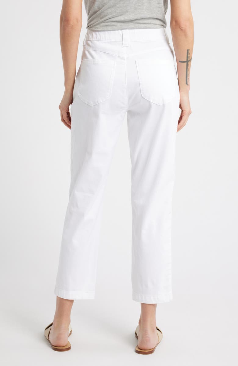 Wit & Wisdom Skyrise Slim Straight Leg Twill Pants, Alternate, color, White