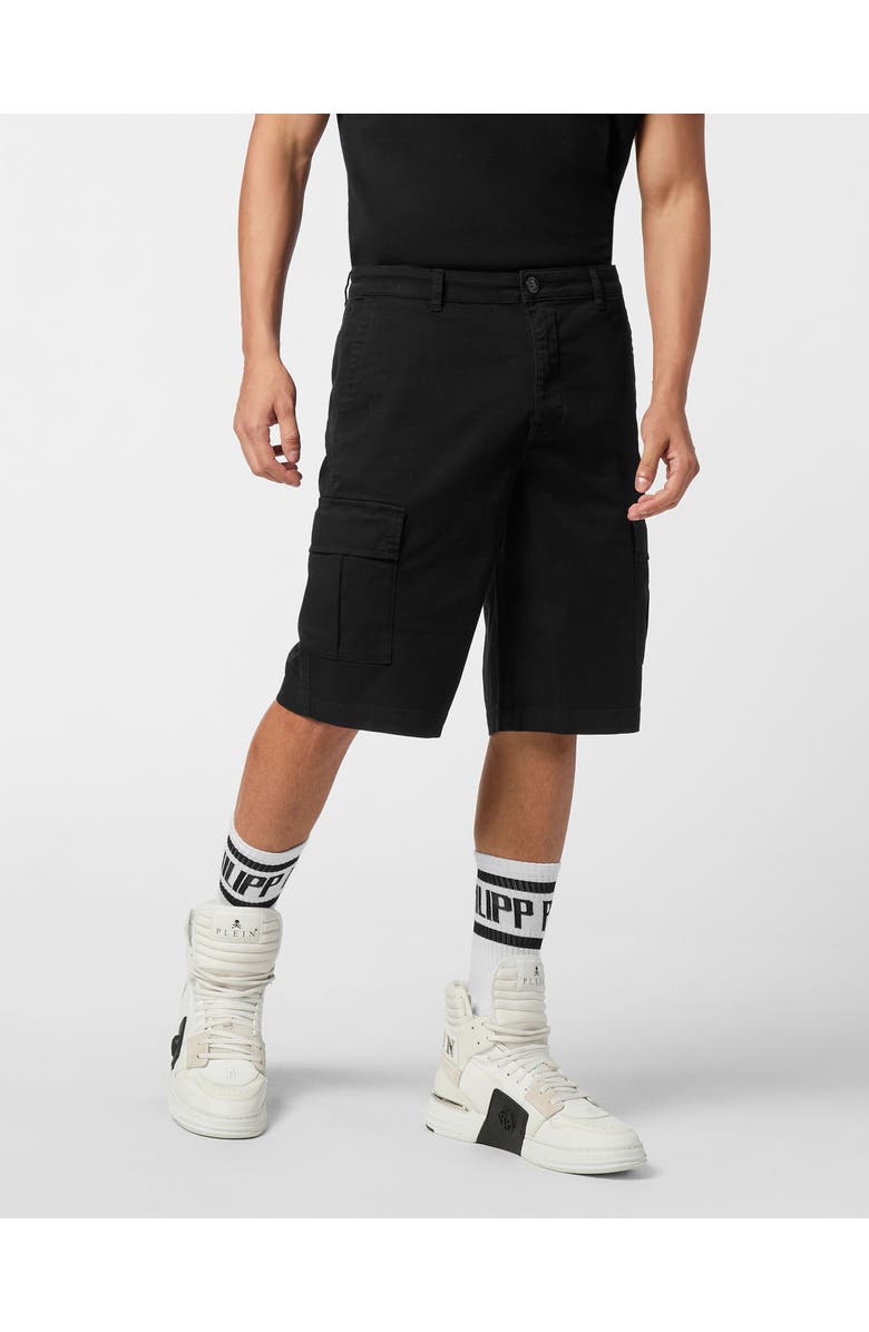 PHILIPP PLEIN Cargo Shorts Men, Main, color, Black