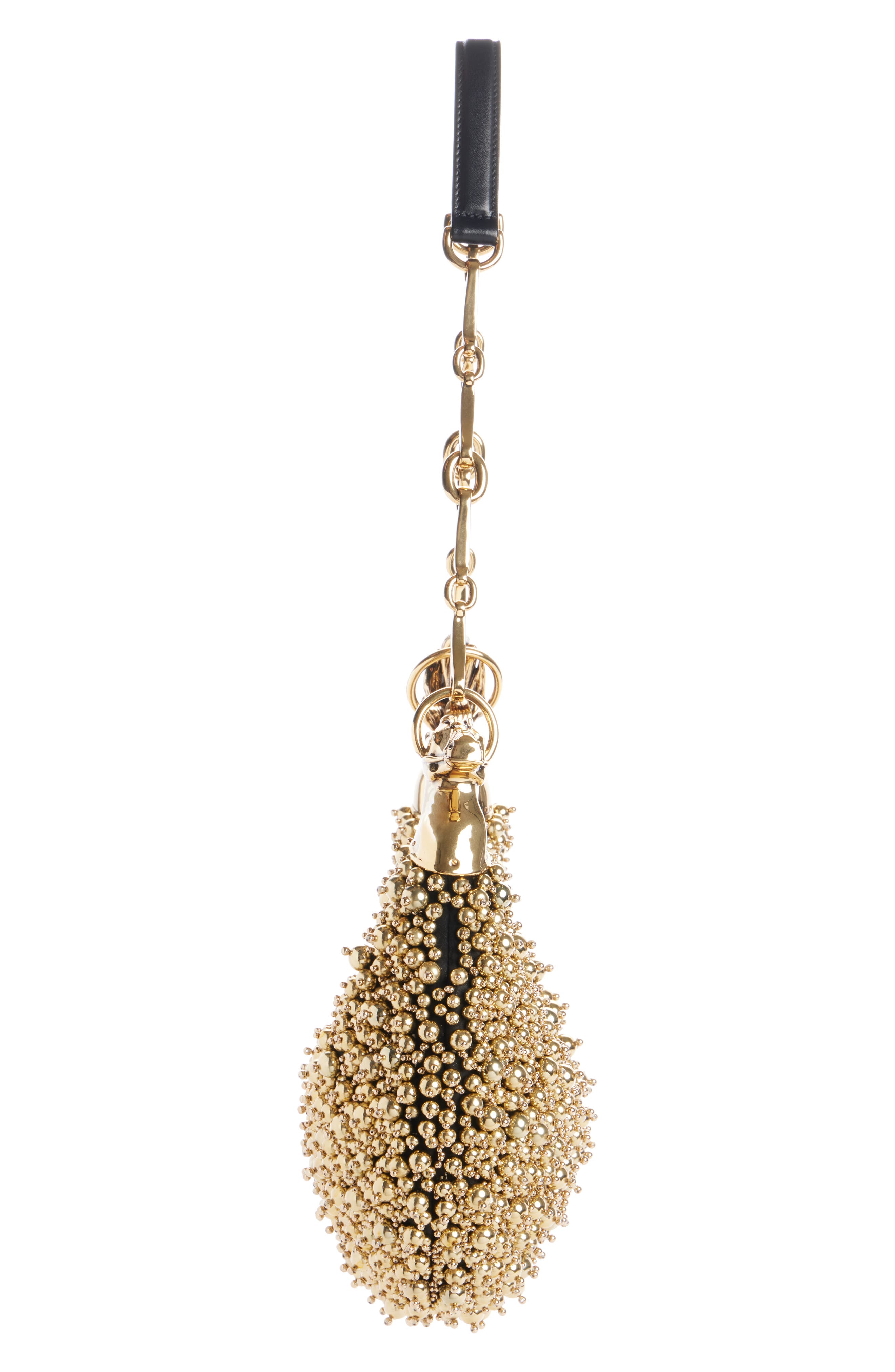 Chloé Chain Horse Beaded Hobo Bag, Alternate, color, 