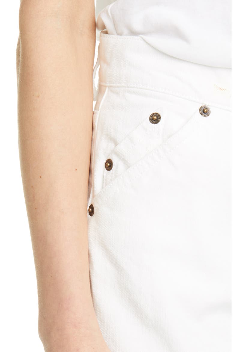 High Waist Straight Leg Jeans, Alternate, color, WHITE