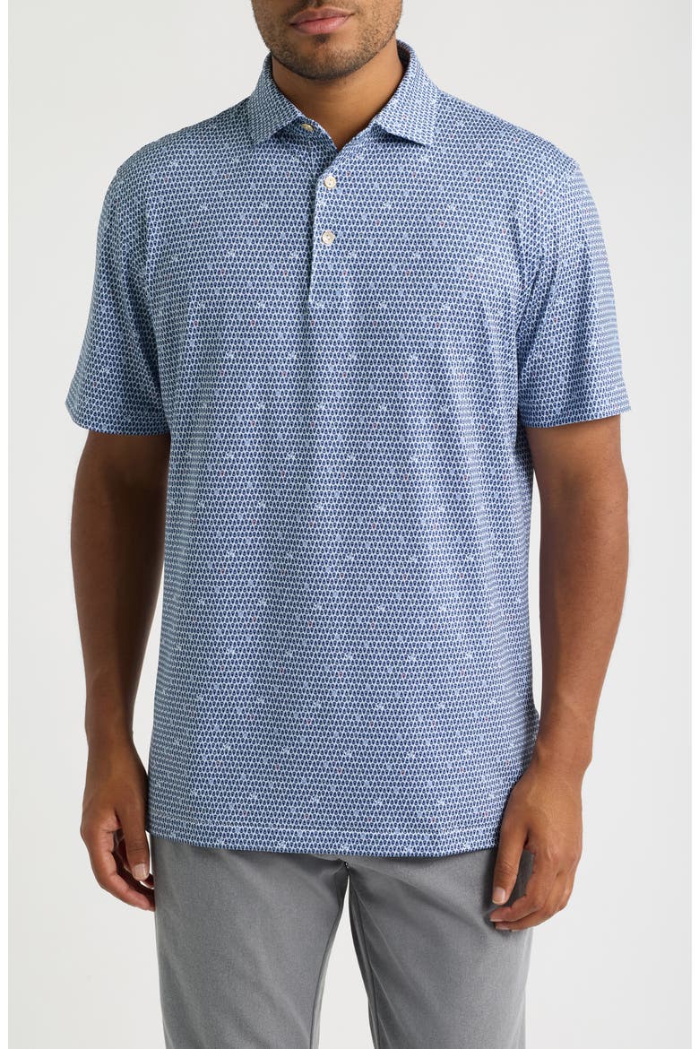 On the Half Shell Summer Comfort Performance Jersey Polo, Main, color, WHITE