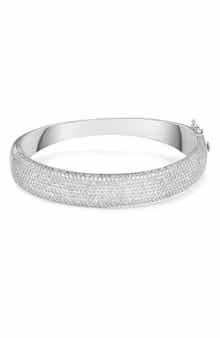 FZN Cubic Zirconia Pavé Wide Cuff Bracelet