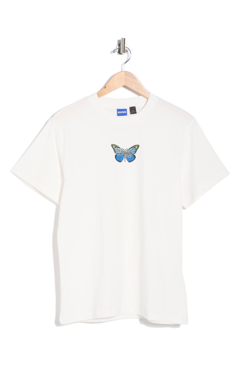 BOSS Butterfly Cotton T-Shirt, Alternate, color, Natural