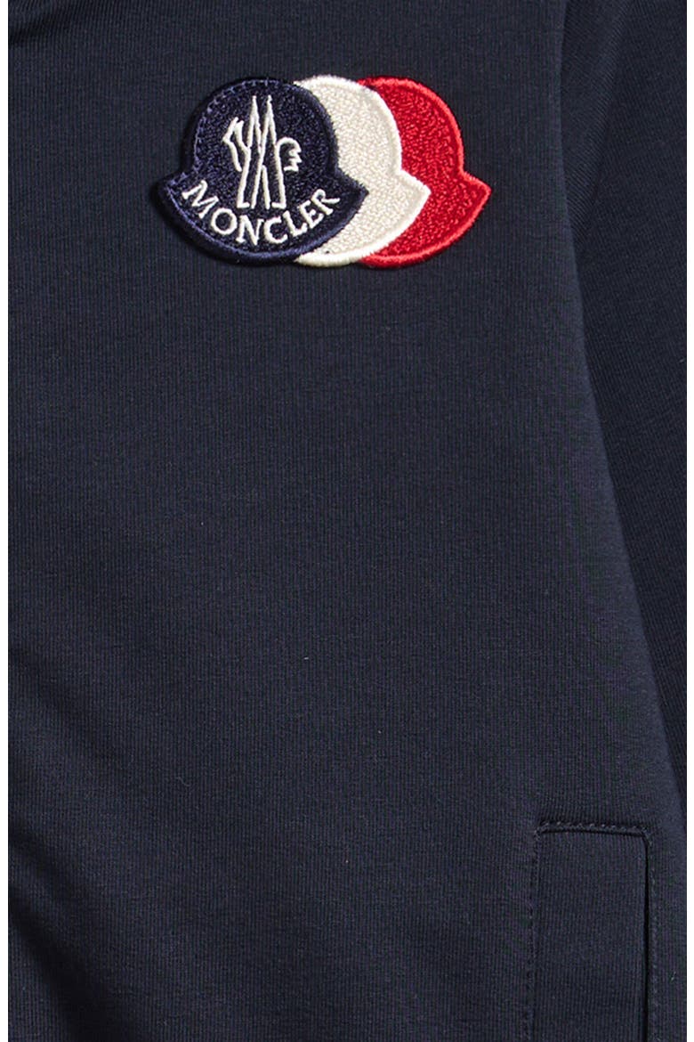 Kids' Logo Patch Zip Hoodie, Alternate, color, NAVY
