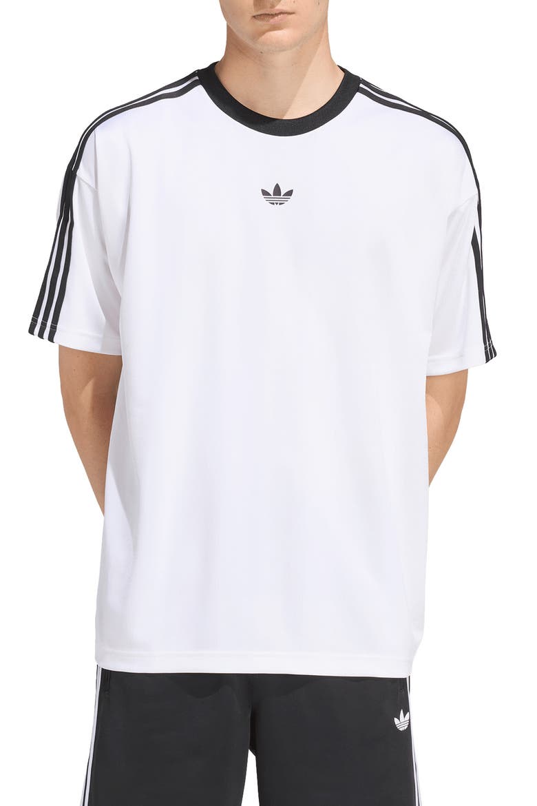 Adicolor Recycled Polyester Jacquard Jersey, Main, color, WHITE