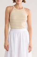 ELIE ELIE TAHARI Stripe Rib Sleeveless Sweater