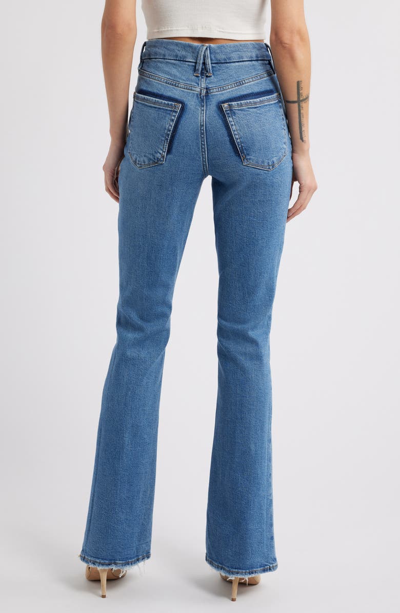 Good American Good Classic High Waist Bootcut Jeans, Alternate, color,