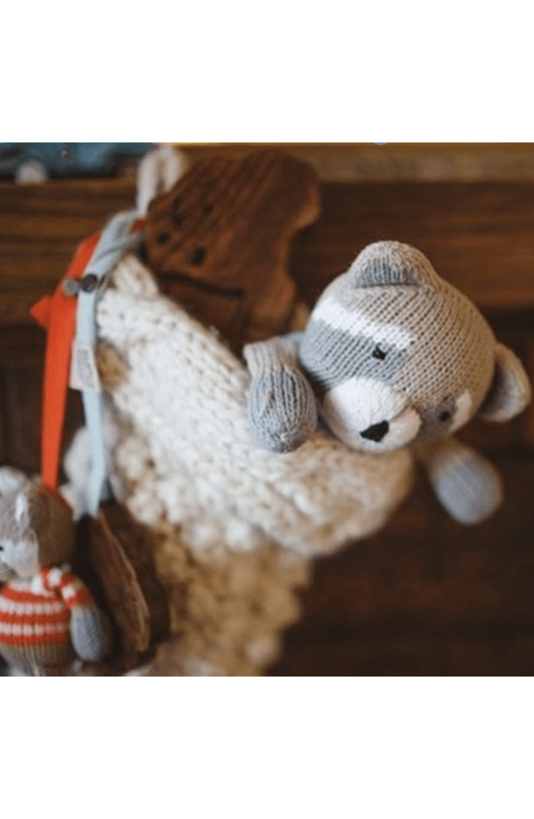 Finn + Emma Organic Cotton Rattle Toy, Alternate, color, Ramsey The Raccoon