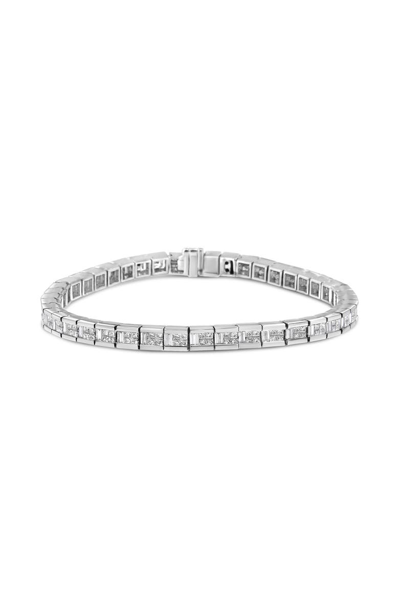 14K White Gold 4 3/8 Cttw Diamond Tennis Bracelet, Main, color, White