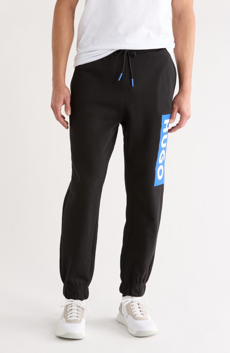 HUGO Nuram Cotton Sweatpants, Main, color, Black