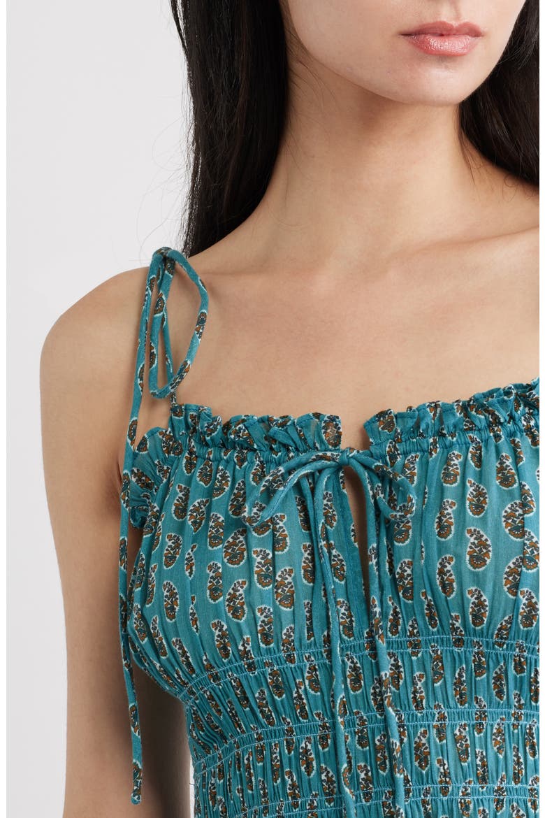 Rhoda Cotton Midi Dress, Alternate, color, ALBA PAISLEY