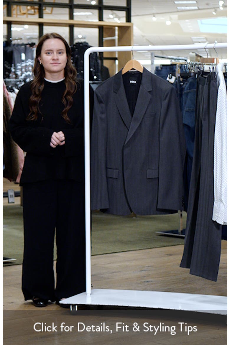 Houston Slim Fit Charcoal Grey Wool Blend Herringbone Suit video