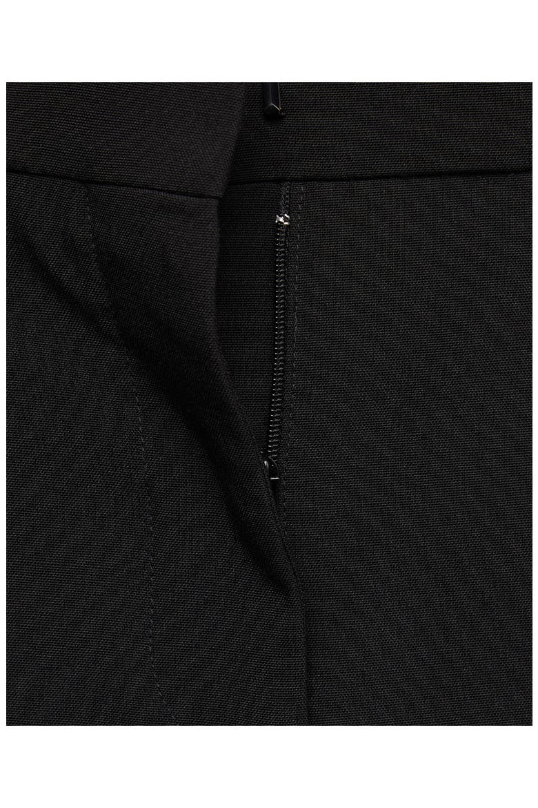 Hem Slit Wool Blend Trousers, Alternate, color, BLACK