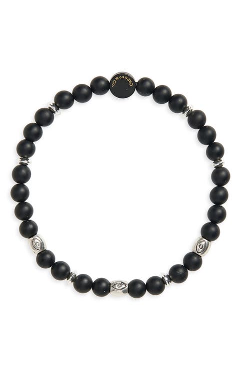 Men's Trinity Evil Eye Beaded Bracelet