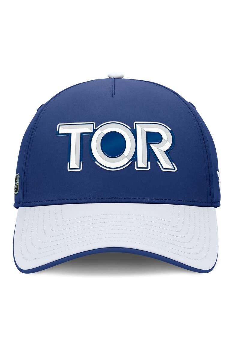 Men's Fanatics Blue/White Toronto Maple Leafs Authentic Pro Rink Team Code Flex Hat, Alternate, color, Blue