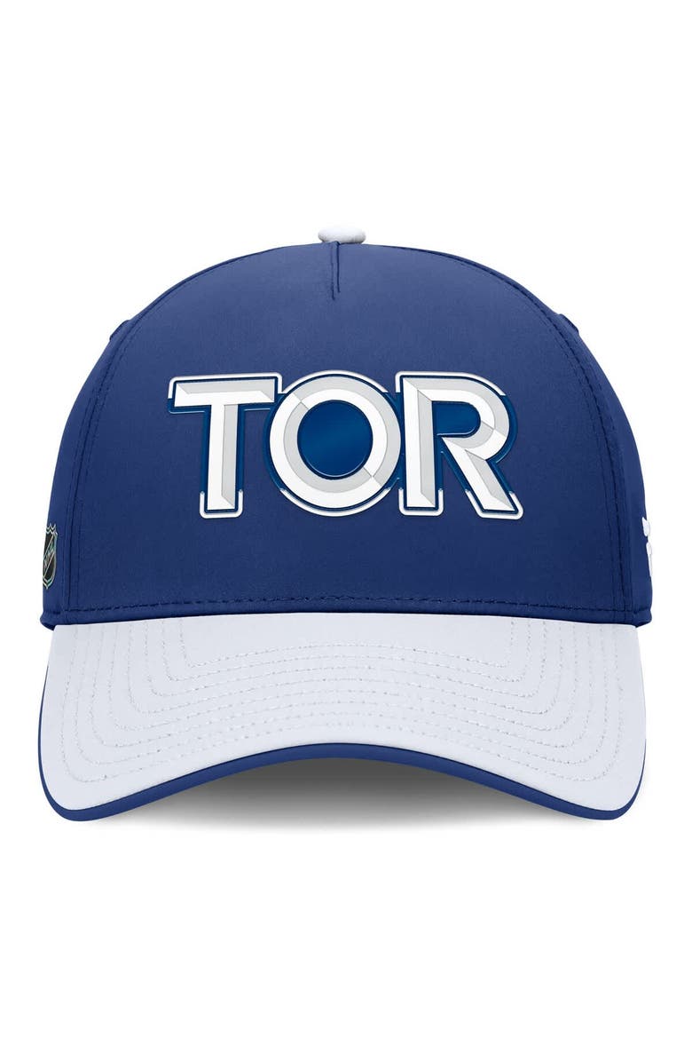 FANATICS Men's Fanatics Blue/White Toronto Maple Leafs Authentic Pro Rink Team Code Flex Hat, Alternate, color, Blue