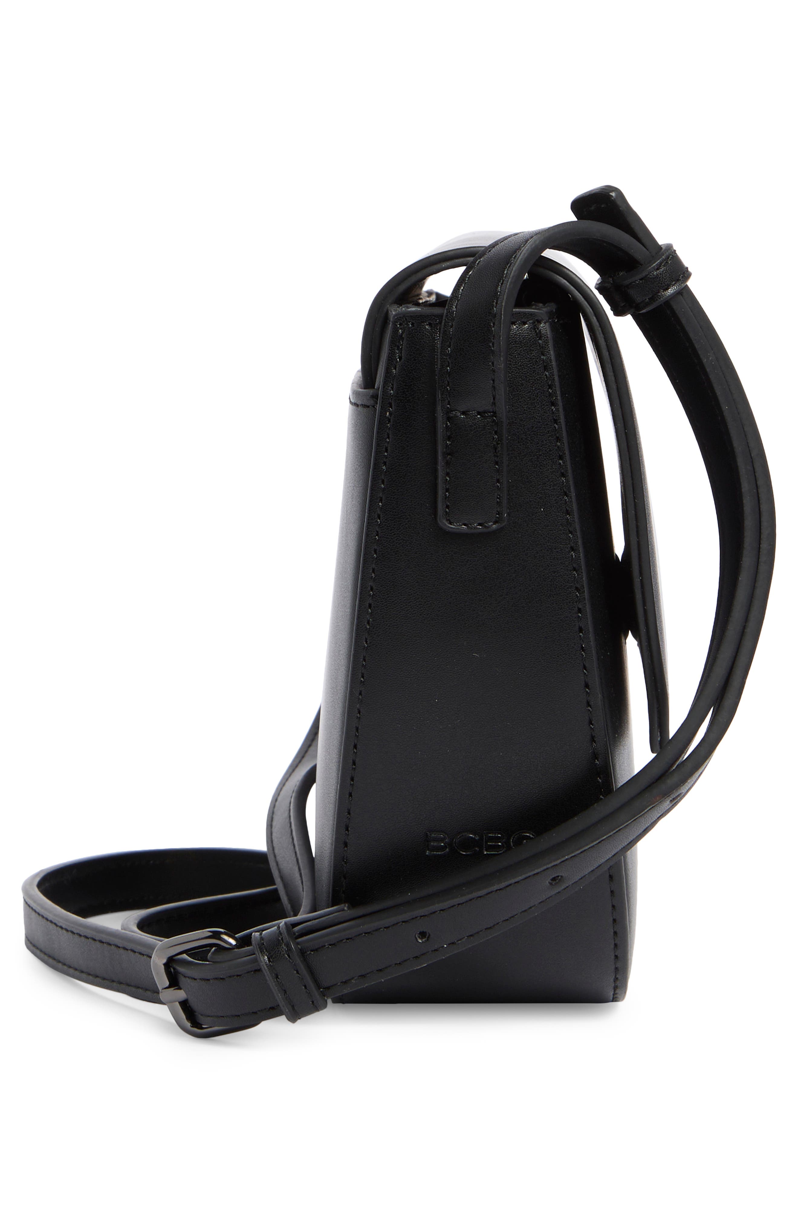 BCBG Asymmetrical Crossbody, Alternate, color, Black