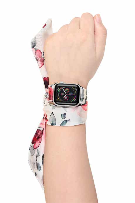 Posh Tech Floral Silk Scarf 42mm/44mm Apple Watch 1/2/3/4 Band