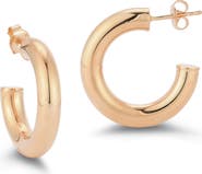 GLAZE JEWELRY 1-Inch Tube Hoop Earrings