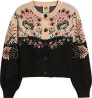 FARM Rio Belle Garden Mixed Knit Cardigan