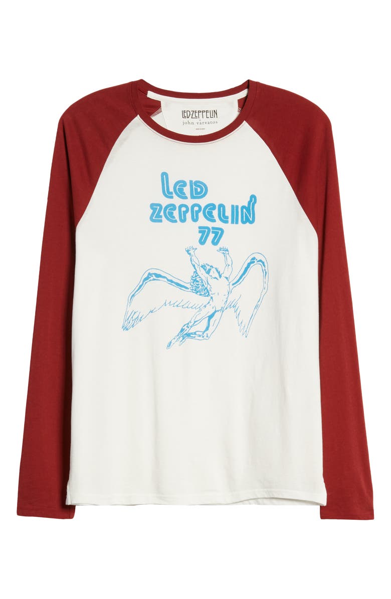 John Varvatos Star USA Led Zeppelin '77 Raglan Graphic Tee, Alternate, color, 